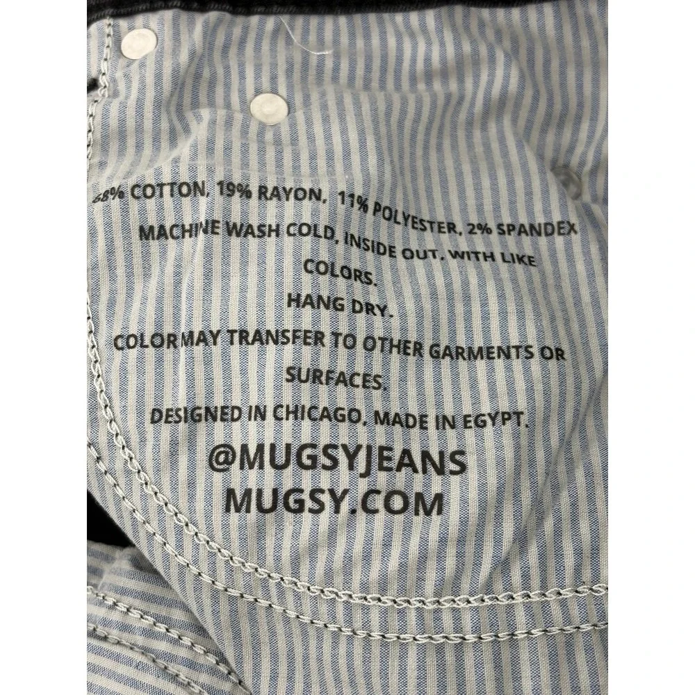 Mugsy Jeans, Designed in Chicago, Stretch Denim, Squid Inks, Men's Size 34x30